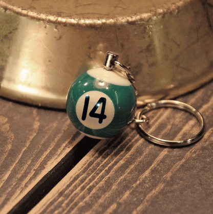Metalize Billiards Ball Vintage Keychian - Savile Speed Co.