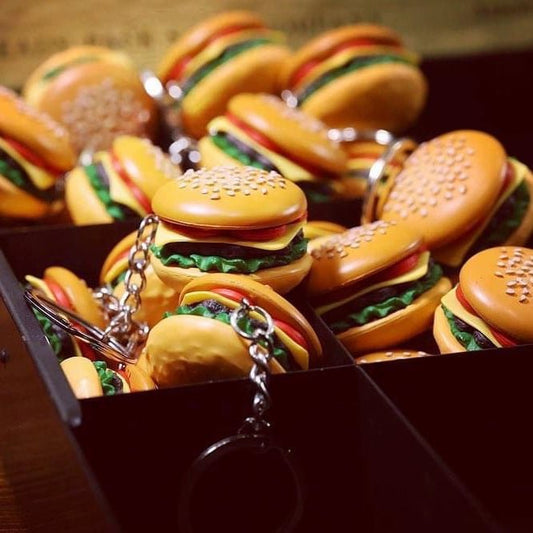 Metalize Hamburger Sandwich Fries Keychain - Savile Speed Co.
