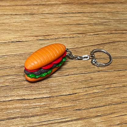 Metalize Hamburger Sandwich Fries Keychain - Savile Speed Co.
