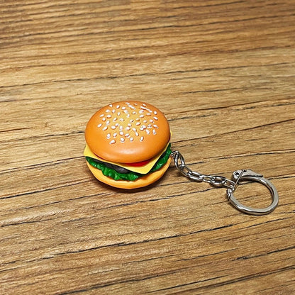 Metalize Hamburger Sandwich Fries Keychain - Savile Speed Co.