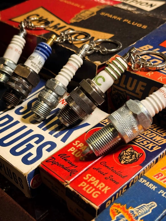 Metalize Handmade Spark Plug Keychain Savile Speed Co.