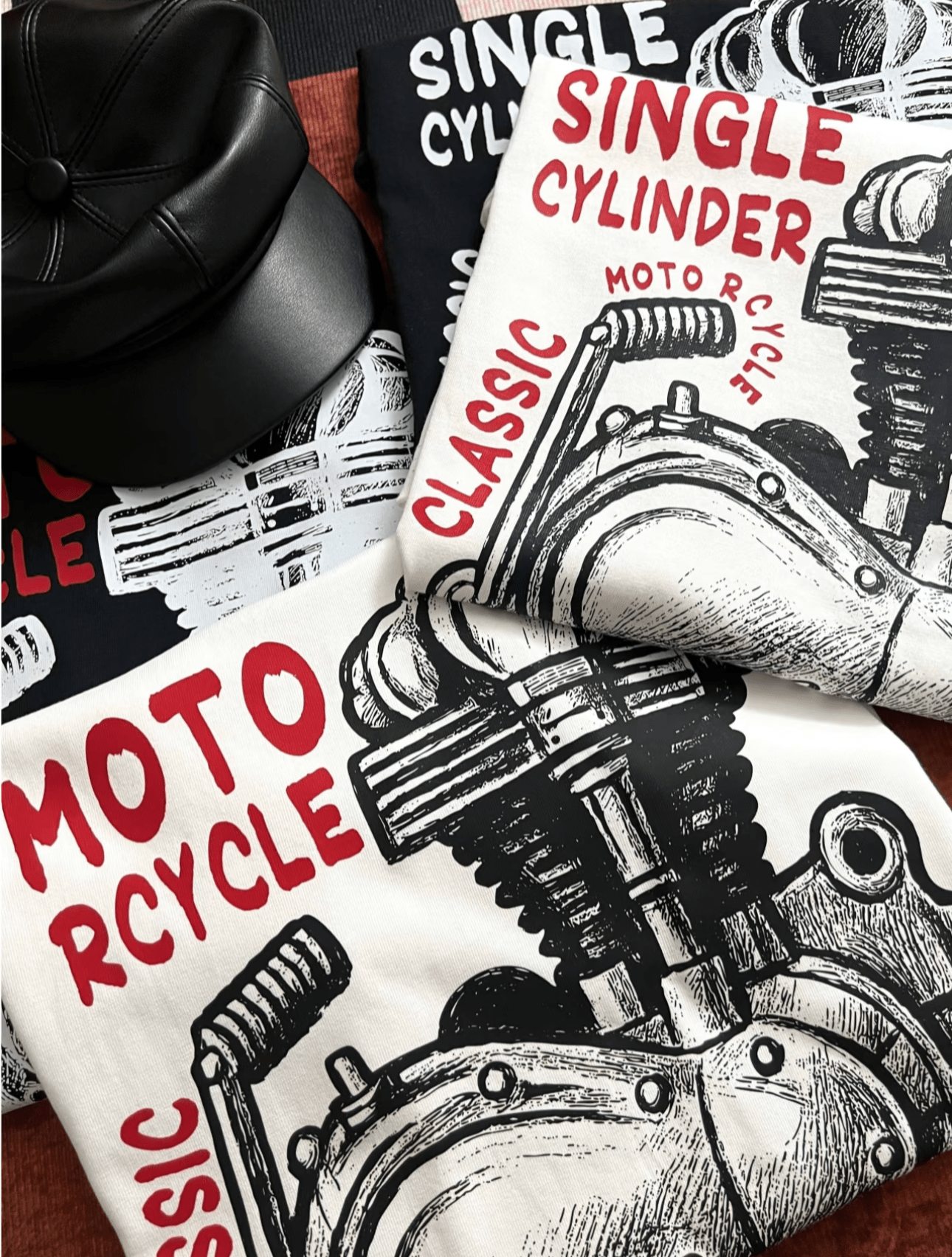 Moke Design Retro Motorcycle Single Cylinder Kawasaki W650 T-shirt - Savile Speed Co.