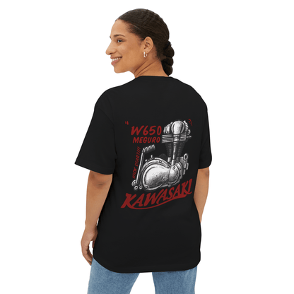 Moke Design Retro Motorcycle Single Cylinder Kawasaki W650 T-shirt - Savile Speed Co.
