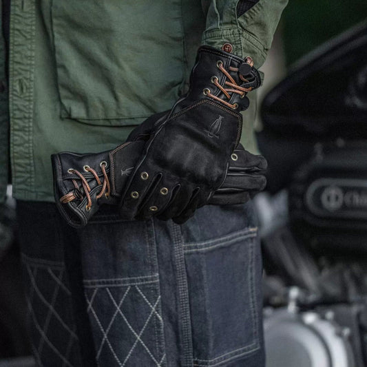 MR MOTOR All - Season Lambskin Retro Motorcycle Gloves - Savile Speed Co.