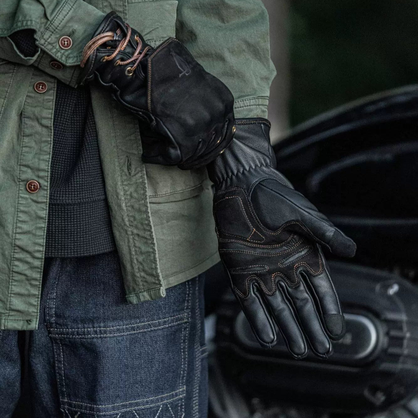 MR MOTOR All - Season Lambskin Retro Motorcycle Gloves - Savile Speed Co.
