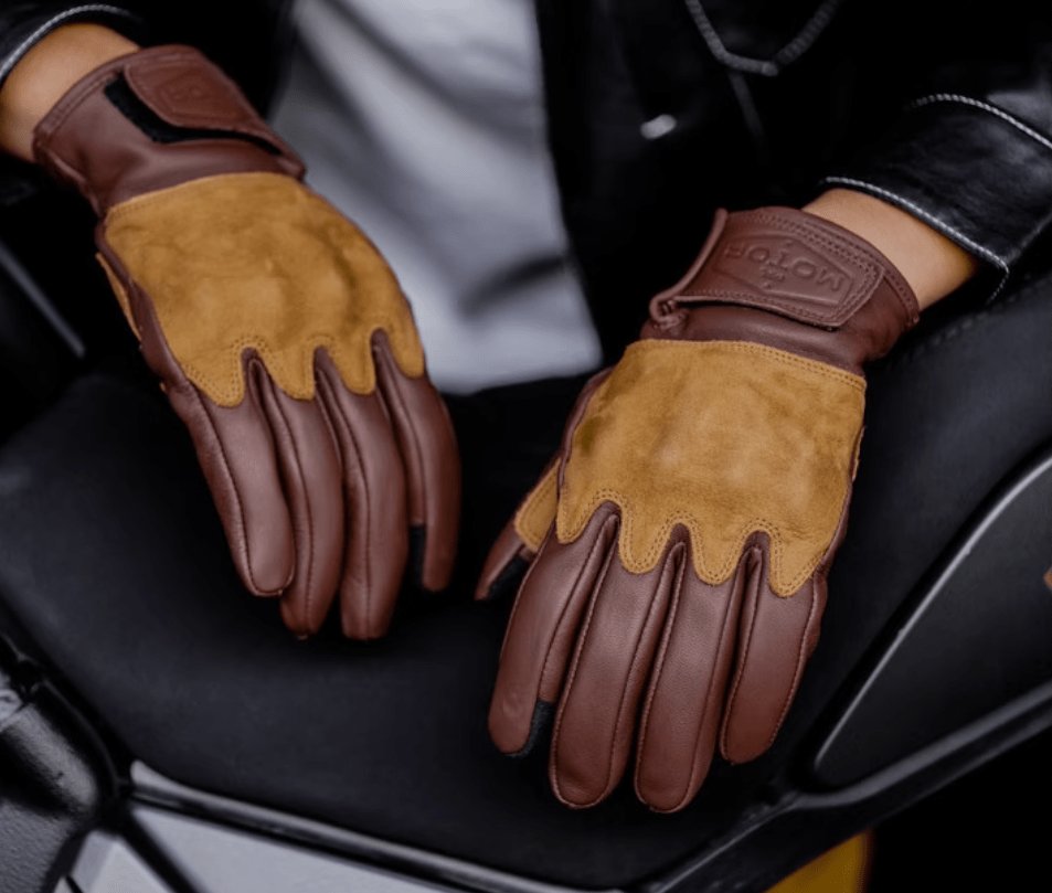 MR MOTOR Faux Suede Retro Motorcycle Riding Gloves Fall/Winter - Savile Speed Co.