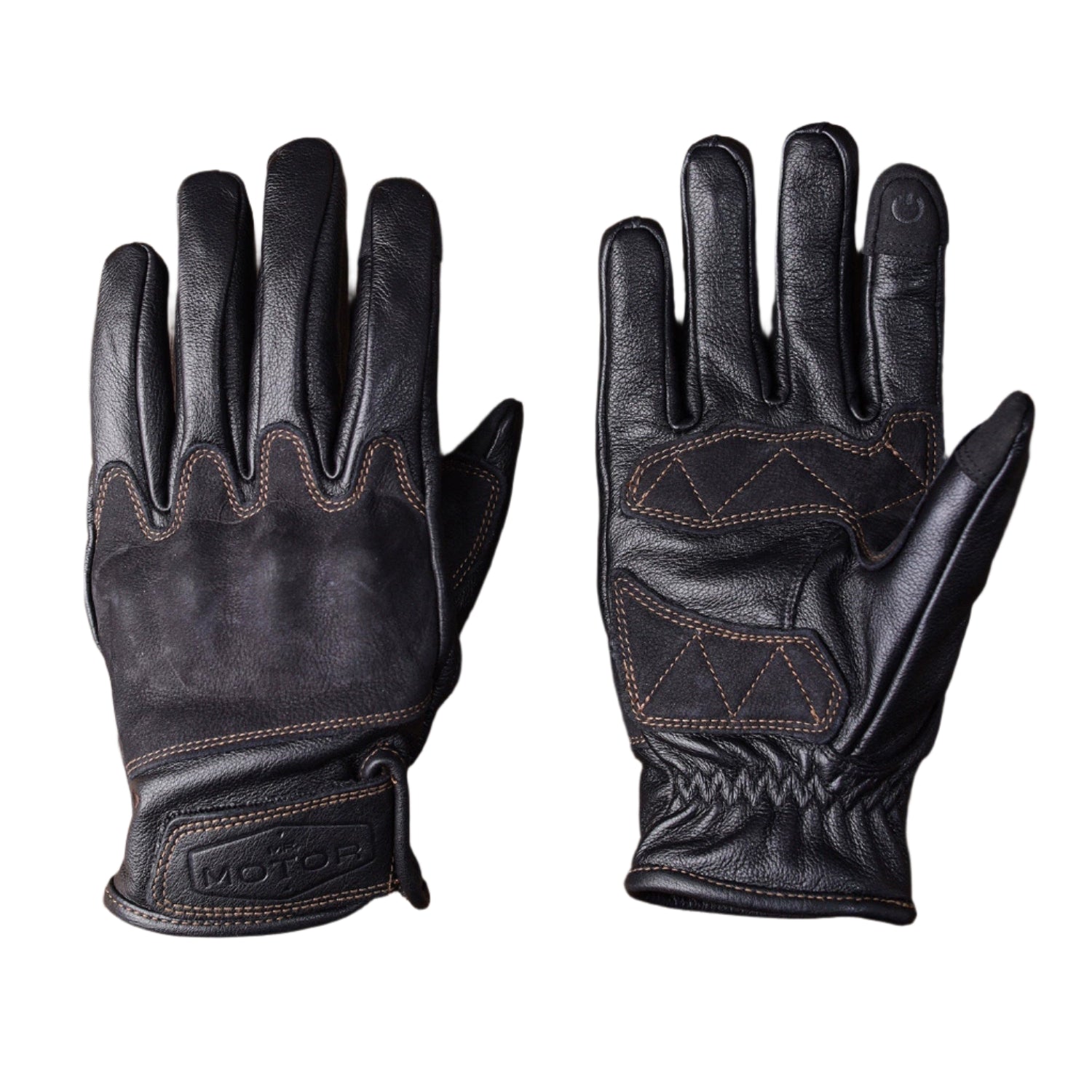 MR MOTOR Faux Suede Retro Motorcycle Riding Gloves Fall/Winter - Savile Speed Co.