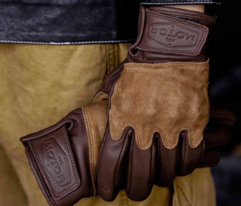 MR MOTOR Faux Suede Retro Motorcycle Riding Gloves Fall/Winter - Savile Speed Co.