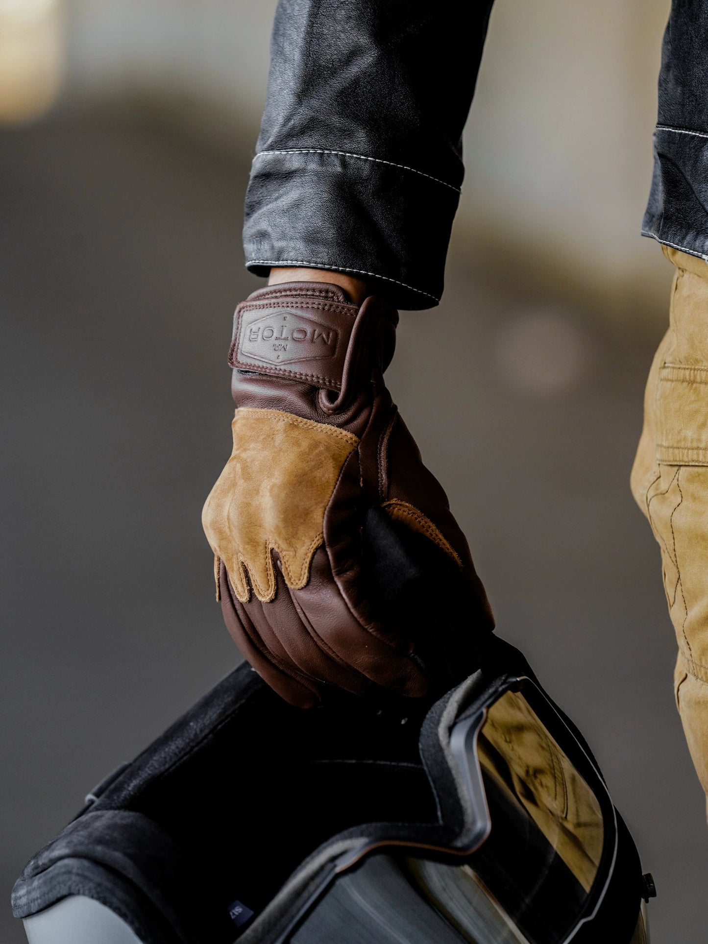 MR MOTOR Faux Suede Retro Motorcycle Riding Gloves Fall/Winter - Savile Speed Co.