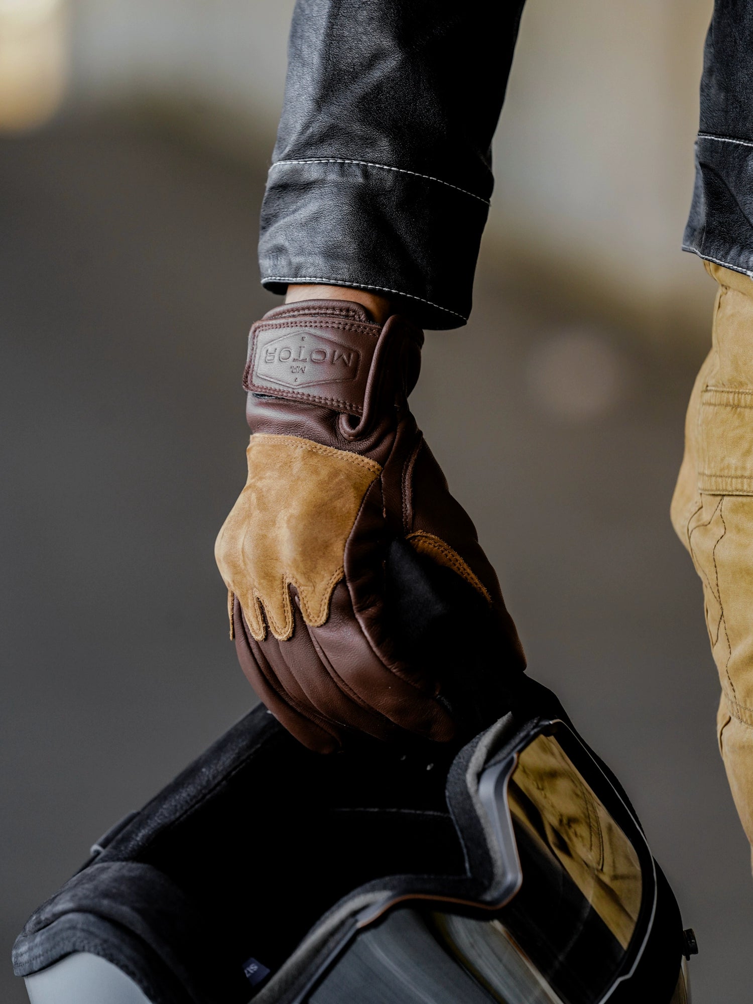MR MOTOR Faux Suede Retro Motorcycle Riding Gloves Fall/Winter - Savile Speed Co.