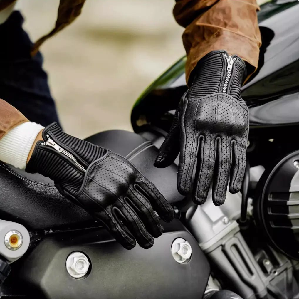 MR MOTOR Lamb Skin Retro Leather Motorcycle Gloves - Savile Speed Co.