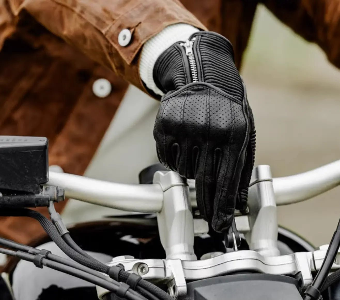 MR MOTOR Lamb Skin Retro Leather Motorcycle Gloves - Savile Speed Co.