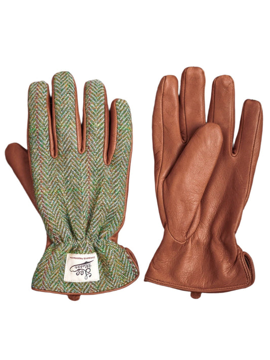MR MOTOR Maloni Tweed Retro Motorcycle Riding Gloves - Savile Speed Co.