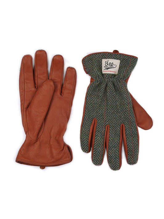 MR MOTOR Maloni Tweed Retro Motorcycle Riding Gloves - Savile Speed Co.