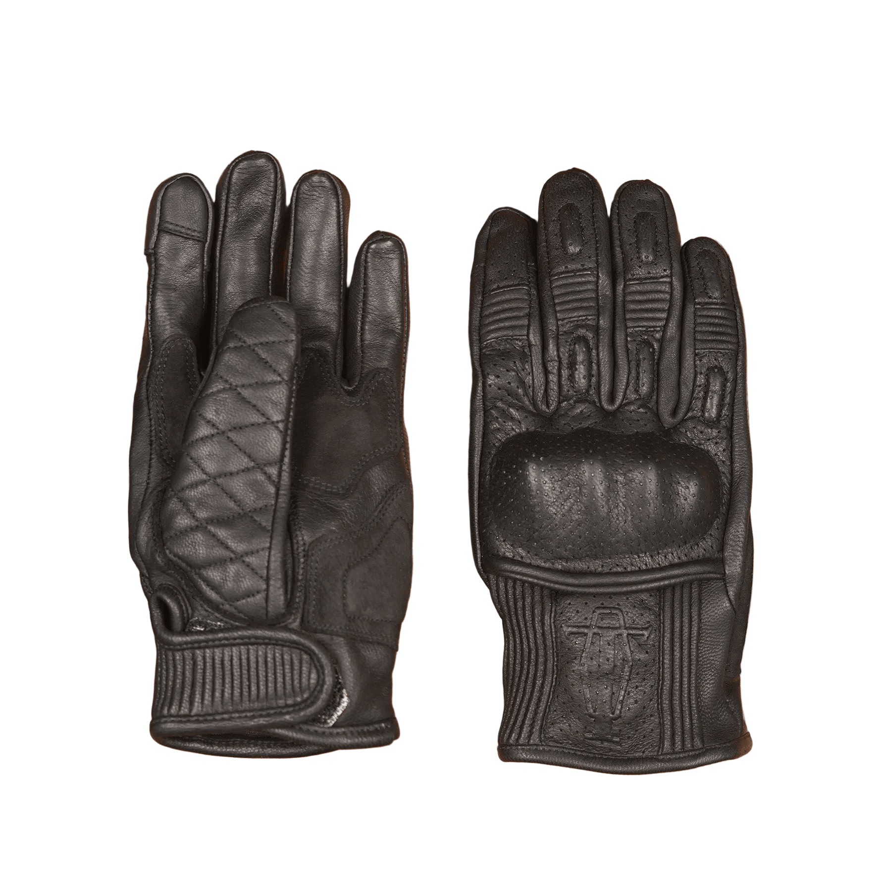 MR MOTOR retro motorcycle gloves worn – cafe racer scrambler vintage style – sheepskin perforated riding gloves – Savile Speed Co.
