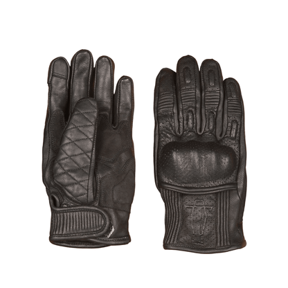 MR MOTOR retro motorcycle gloves worn – cafe racer scrambler vintage style – sheepskin perforated riding gloves – Savile Speed Co.