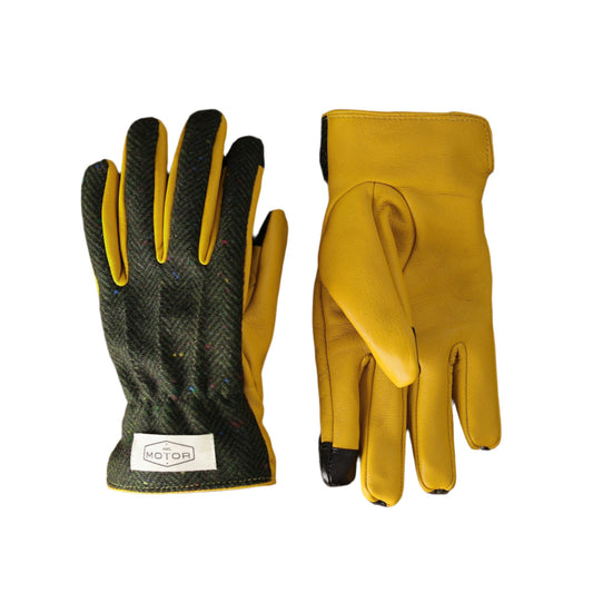 MR MOTOR Tweed Retro Motorcycle Riding Gloves - Savile Speed Co.