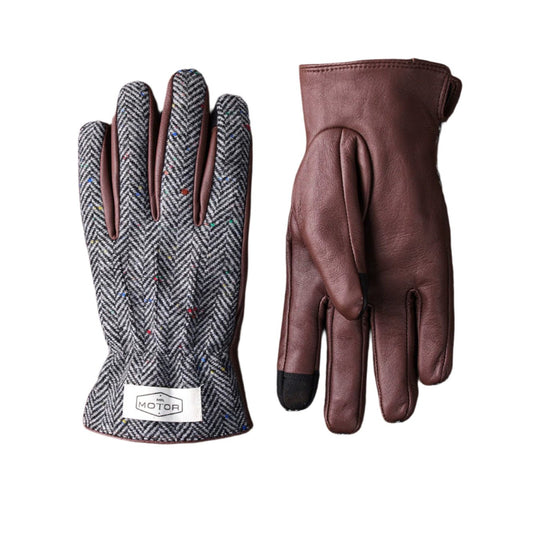 MR MOTOR Tweed Retro Motorcycle Riding Gloves - Savile Speed Co.