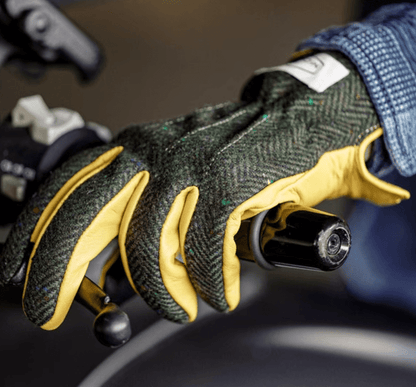 MR MOTOR Tweed Retro Motorcycle Riding Gloves - Savile Speed Co.