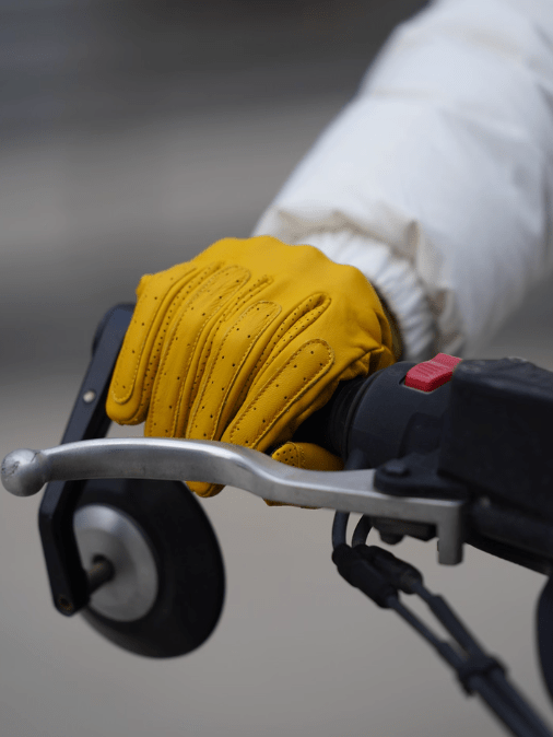 MR MOTOR Yellow Windproof Retro Motorcycle Gloves Fall/Winter - Savile Speed Co.