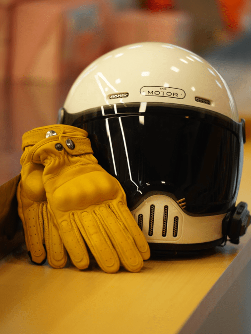 MR MOTOR Yellow Windproof Retro Motorcycle Gloves Fall/Winter - Savile Speed Co.