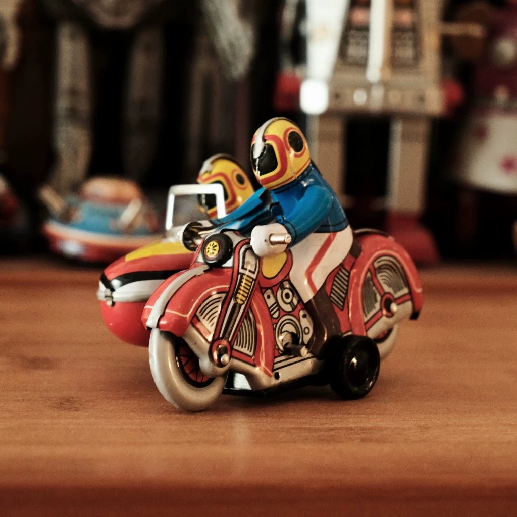 Pass Happiness Handmade Side Car Rig wind - up Toy - Savile Speed Co.