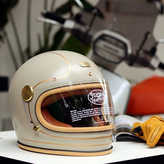 Penguin Headmaster Full Face Retro Motorcycle Helmet DOT Certified - Savile Speed Co.