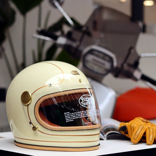 Penguin Headmaster Full Face Retro Motorcycle Helmet DOT Certified - Savile Speed Co.