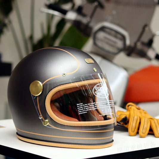 Penguin Headmaster Full Face Retro Motorcycle Helmet DOT Certified - Savile Speed Co.