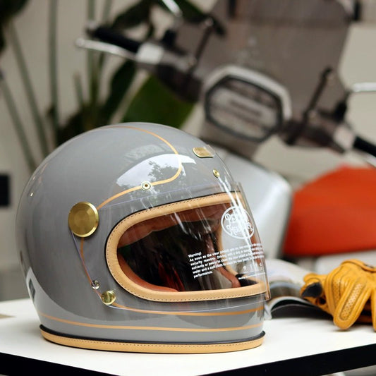 Penguin Headmaster Full Face Retro Motorcycle Helmet DOT Certified - Savile Speed Co.