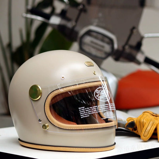 Penguin Headmaster Full Face Retro Motorcycle Helmet DOT Certified - Savile Speed Co.