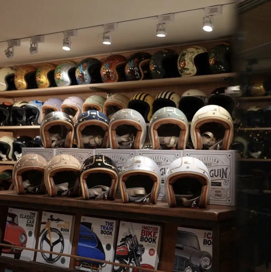 PENGUIN Magellan Open Face Retro Motorcycle Helmet DOT Certified - Savile Speed Co.