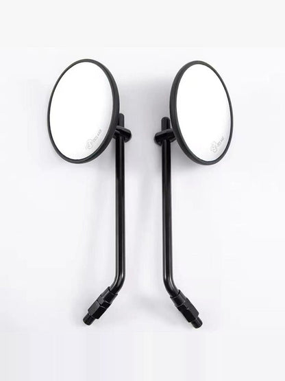 Retro Chrome & Black Motorcycle Mirrors Universal Fit Café Racer Style - Savile Speed Co.