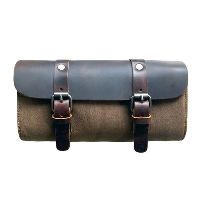 Savile Speed Retro Motorcycle Waxed Canvas Tool Bag Utility Bag - Savile Speed Co.