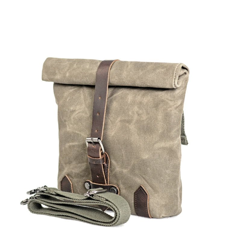 Savile Speed Wax Cotton Retro Motorcycle Small Pannier - Savile Speed Co.