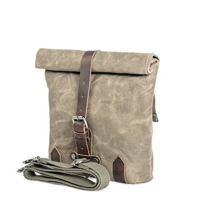Savile Speed Wax Cotton Retro Motorcycle Small Pannier - Savile Speed Co.