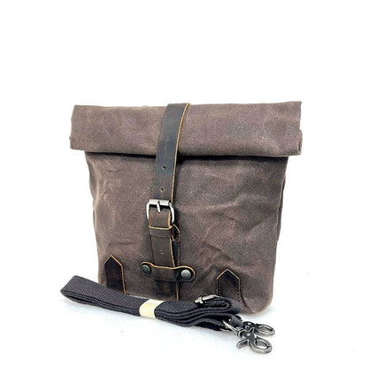 Savile Speed Wax Cotton Retro Motorcycle Small Pannier - Savile Speed Co.