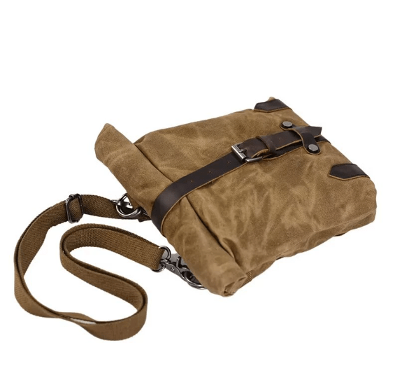 Savile Speed Wax Cotton Retro Motorcycle Small Pannier - Savile Speed Co.