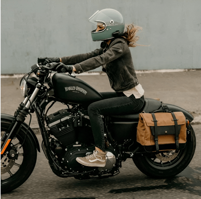 Savile Speed Waxed Canvas Retro Motorcycle Bag Messenger's Bag - Savile Speed Co.