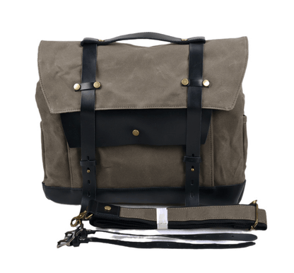 Savile Speed Waxed Canvas Retro Motorcycle Bag Messenger's Bag - Savile Speed Co.