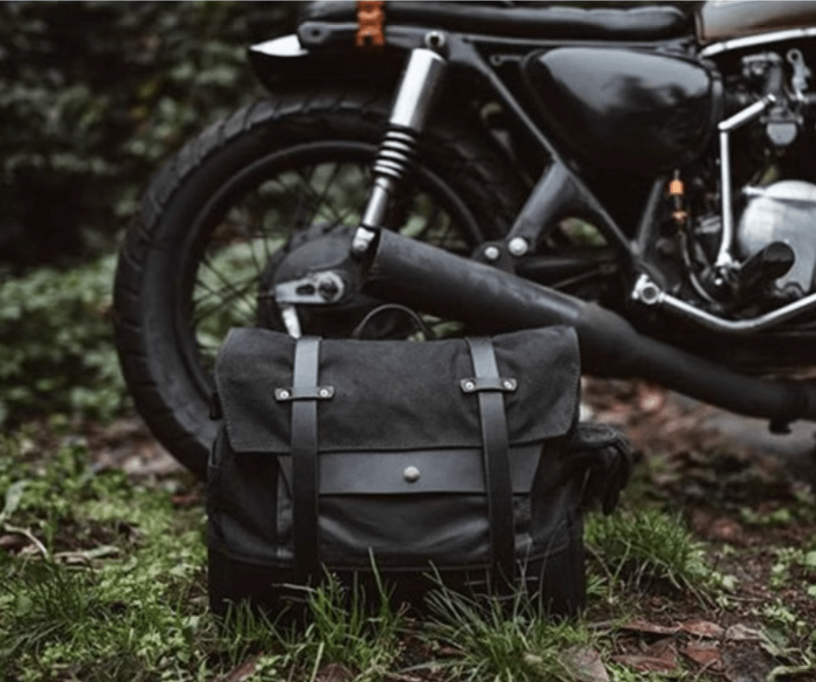 Savile Speed Waxed Canvas Retro Motorcycle Bag Messenger's Bag - Savile Speed Co.