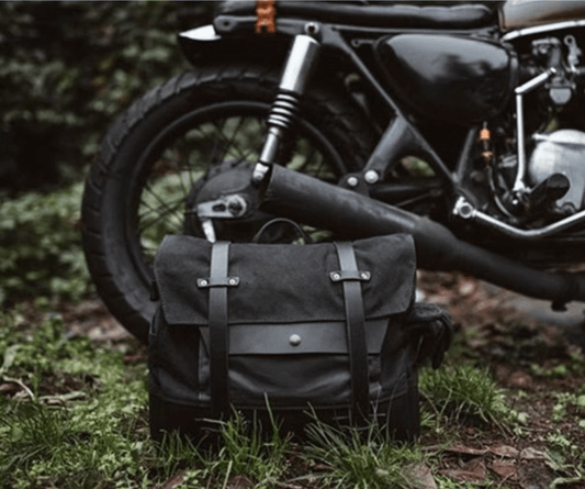Savile Speed Waxed Canvas Retro Motorcycle Bag Messenger's Bag - Savile Speed Co.