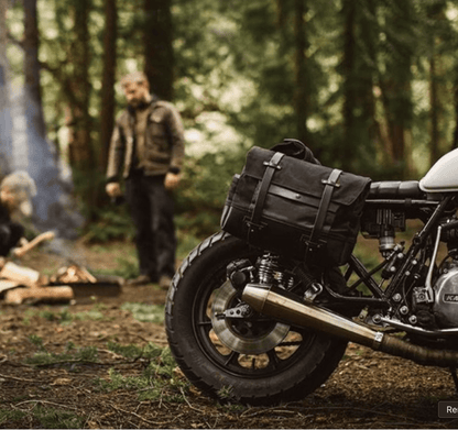 Savile Speed Waxed Canvas Retro Motorcycle Bag Messenger's Bag - Savile Speed Co.