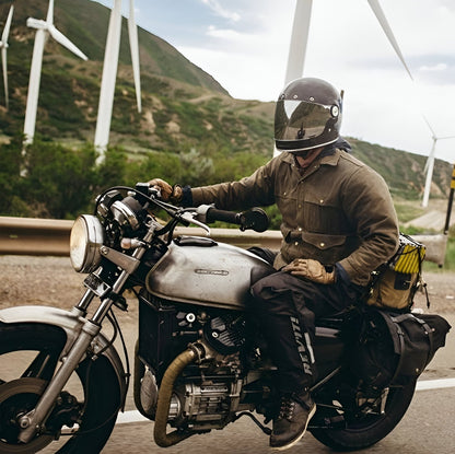 Savile Speed Waxed Canvas Retro Motorcycle Bag Messenger's Bag - Savile Speed Co.