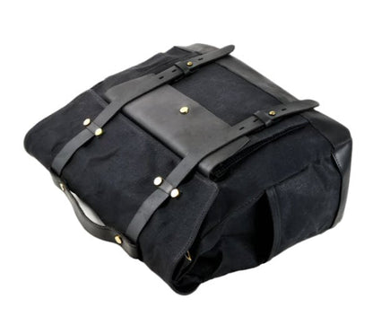 Savile Speed Waxed Canvas Retro Motorcycle Bag Messenger's Bag - Savile Speed Co.