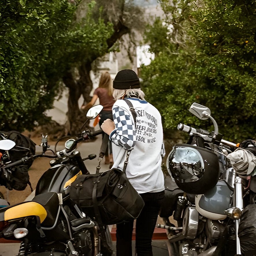 Savile Speed Waxed Canvas Retro Motorcycle Bag Messenger's Bag - Savile Speed Co.