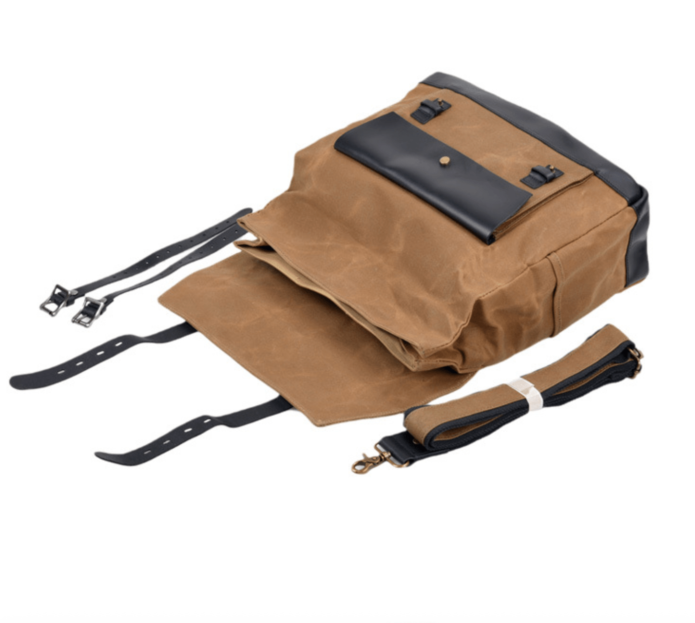 Savile Speed Waxed Canvas Retro Motorcycle Bag Messenger's Bag - Savile Speed Co.