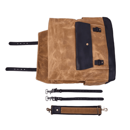 Savile Speed Waxed Cotton Pannier Retro Motorcycle Bag - Savile Speed Co.