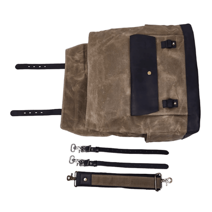 Savile Speed Waxed Cotton Pannier Retro Motorcycle Bag - Savile Speed Co.