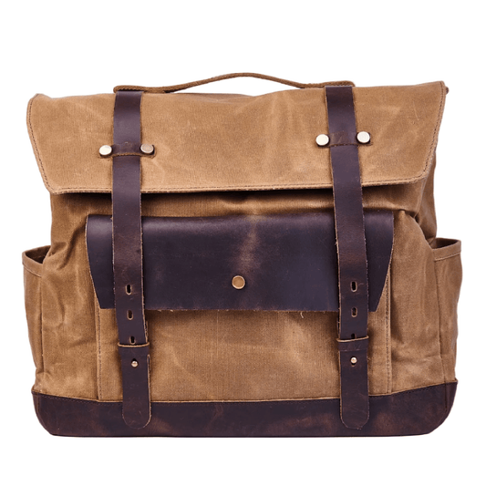 Savile Speed Waxed Cotton Pannier Retro Motorcycle Bag - Savile Speed Co.